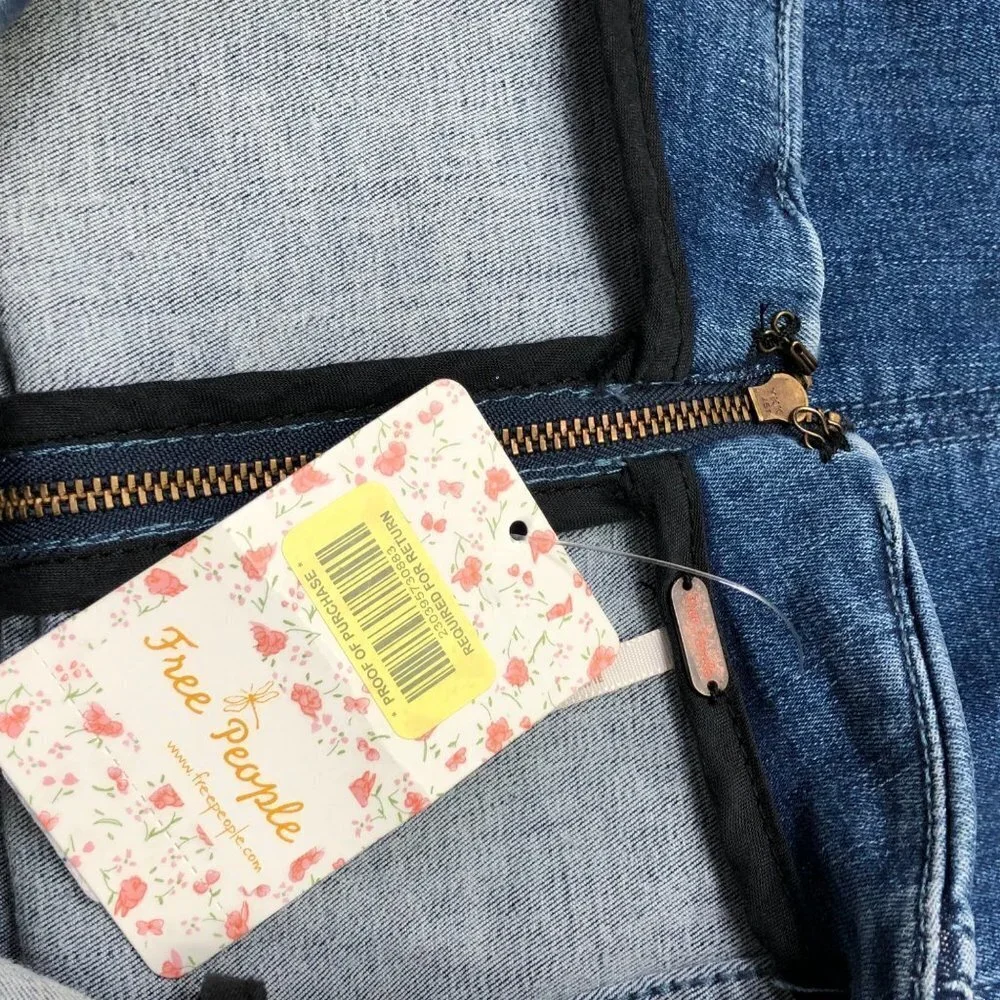FREE PEOPLE Modern Femme Denim‎ Mini Skirt 10 NWT